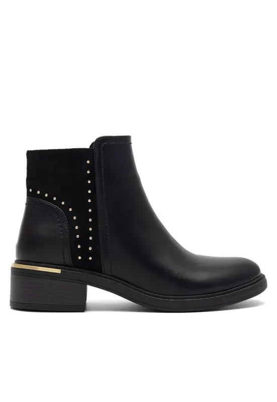 Botine dama - 590558807280535 - Piele ecologica - Negru