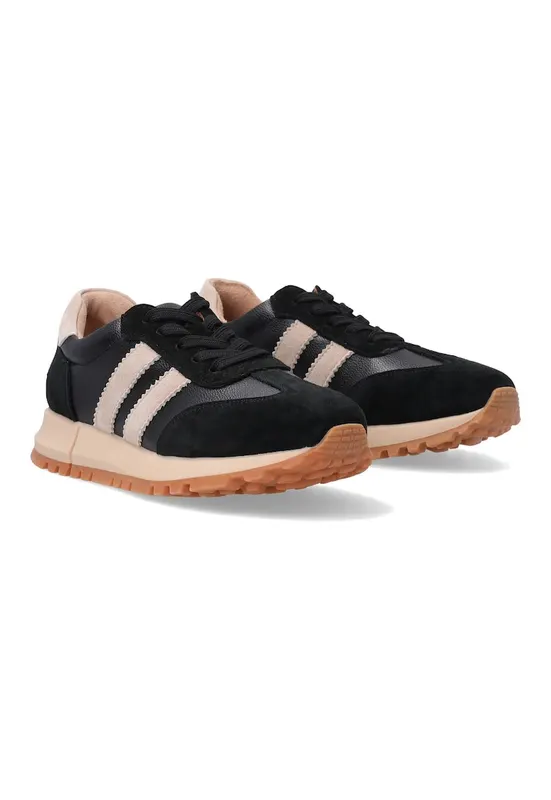 Pantofi sport din piele si piele intoarsa