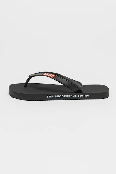 Papuci flip-flop cu logo Rio - Rosu/Negru/Alb optic