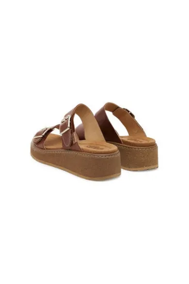 Slapi dama - W9D-1505 - Piele naturala - Maro