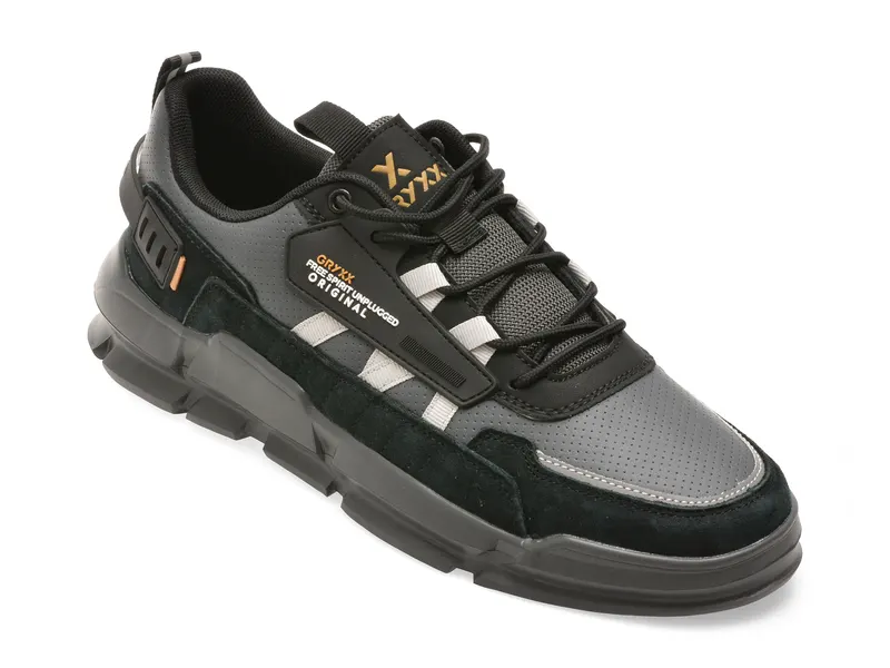 Pantofi sport negri, 28186, din piele ecologica