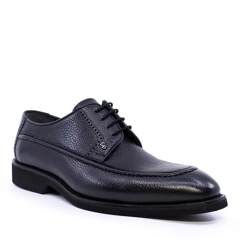 Pantofi derby bărbați Enzo Bertini Premium Collection negri din piele naturală 3389BP1432N — imaginea 2