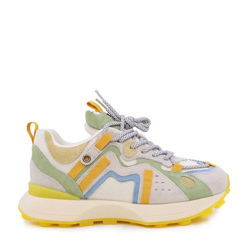 Sneakers femei Luca di Gioia multicolori din piele întoarsă și textil 1291DP1110VG