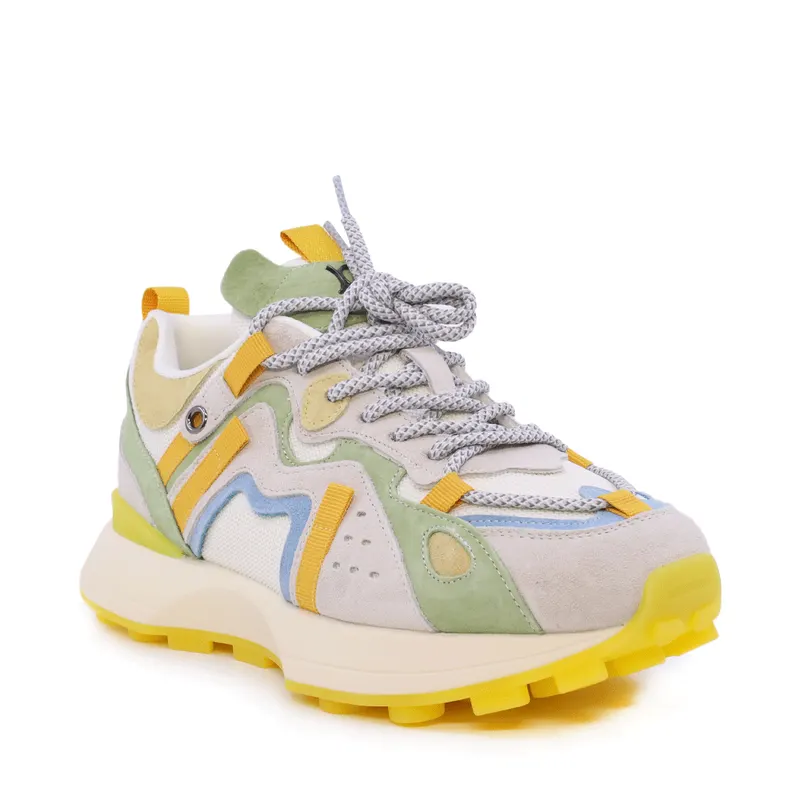 Sneakers femei Luca di Gioia multicolori din piele întoarsă și textil 1291DP1110VG — imaginea 2