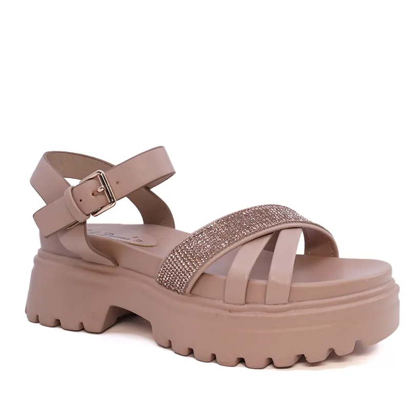 Sandale chunky femei Solo Donna roz din sintetic 2547DS8089RO — imaginea 2