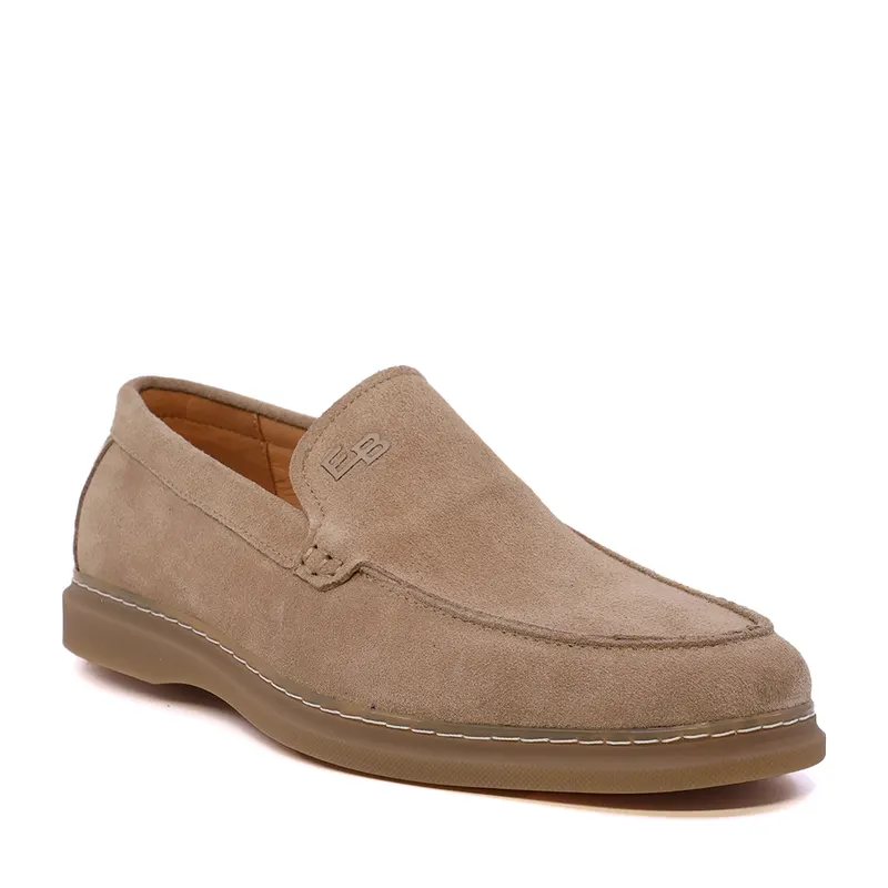 Mocasini bărbați Enzo Bertini Premium Collection taupe din piele întoarsă 1641BM232298VTA — imaginea 2