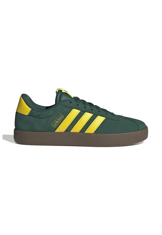 Pantofi sport VL Court 3.0 de piele intoarsa - Galben deschis/Verde englez