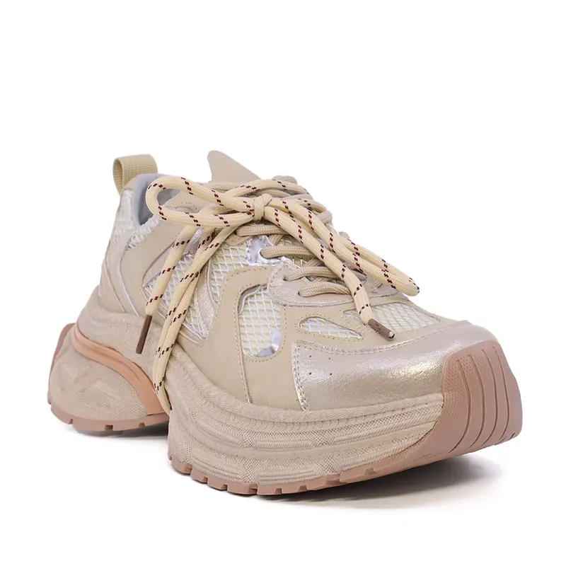 Sneaker femei Enzo Bertini bej din piele și textil 3861DP028BE — imaginea 2