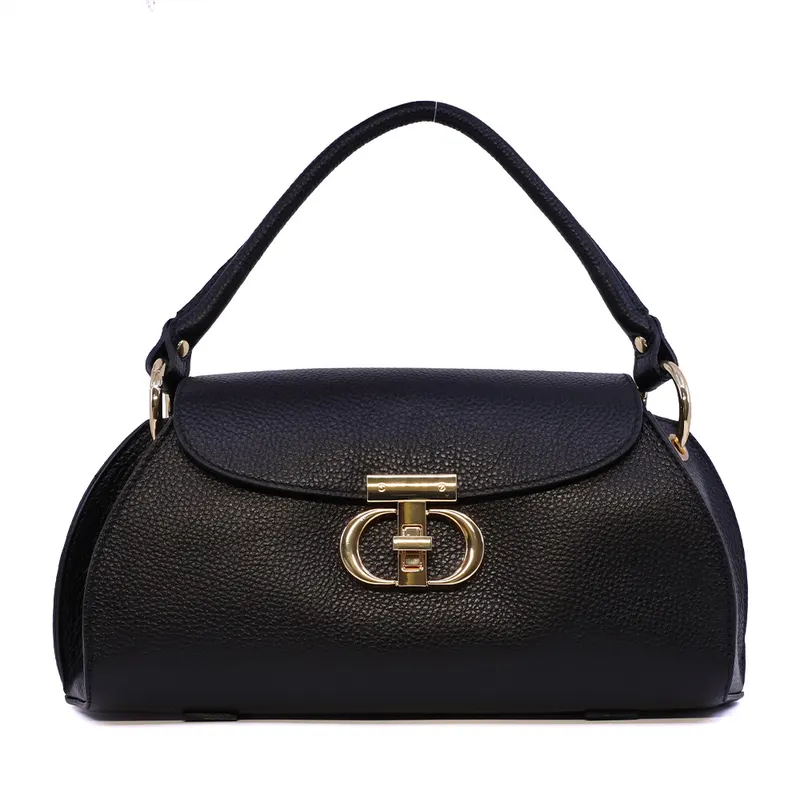 Poșetă satchel femei Luca di Gioia neagră din piele 144POSP3732N