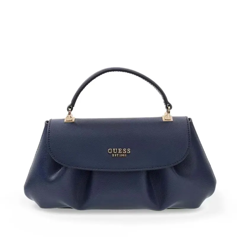 Poșetă satchel femei Guess Amorette bleumarin cu logo 912POSSHWBG7898190BL