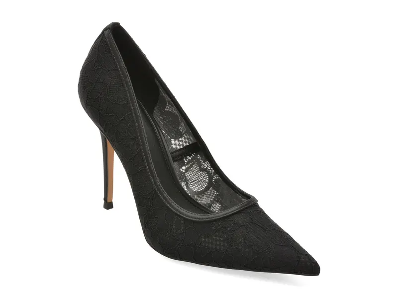 Pantofi eleganti ALDO negri, STARRLA 001, din material textil