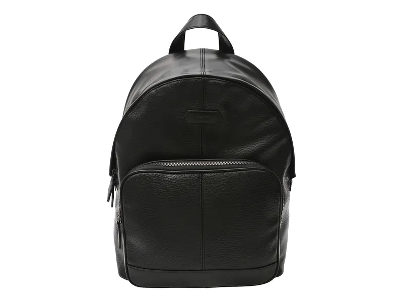 Rucsac negru, RONIN 009, din piele ecologica