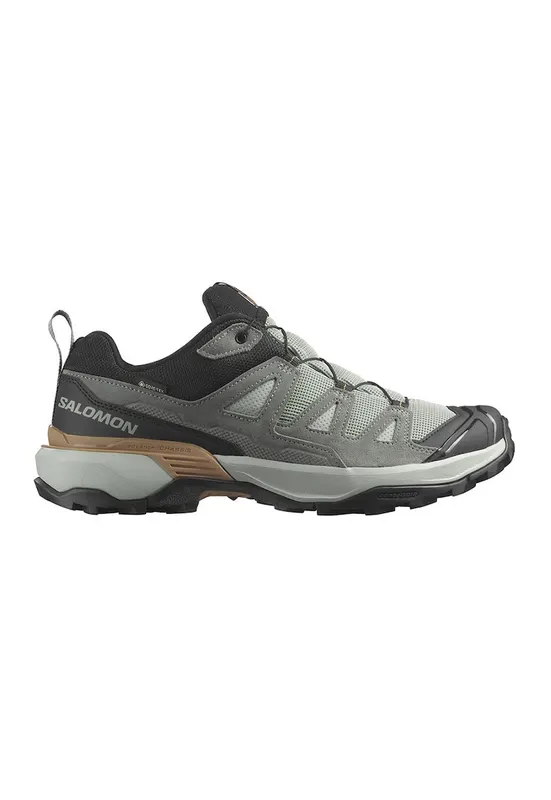 Pantofi X Ultra 360 cu garnituri de piele intoarsa pentru drumetii - Negru/Gri cenusiu