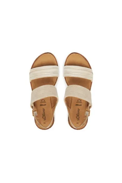 Sandale dama - 5-28701-44 410 - S Oliver - Piele naturala - Bej