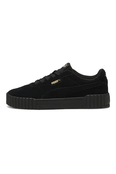 Pantofi sport de piele intoarsa - Auriu - Negru - Auriu/Negru
