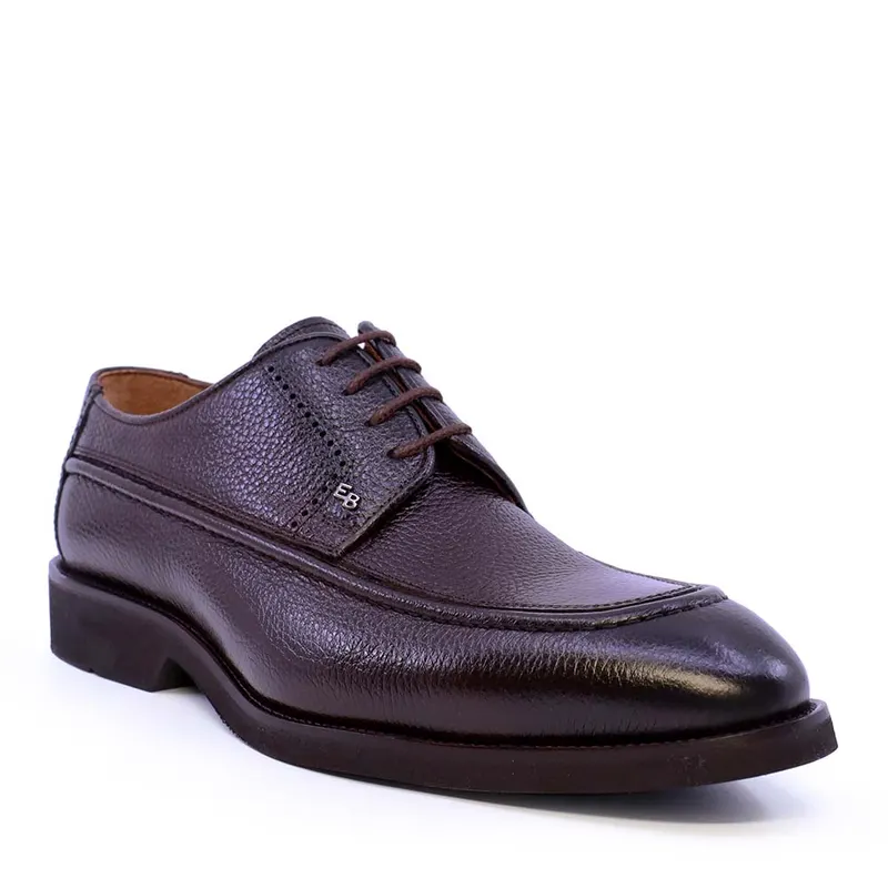 Pantofi derby bărbați Enzo Bertini Premium Collection maro din piele naturală 3389BP1432M — imaginea 2