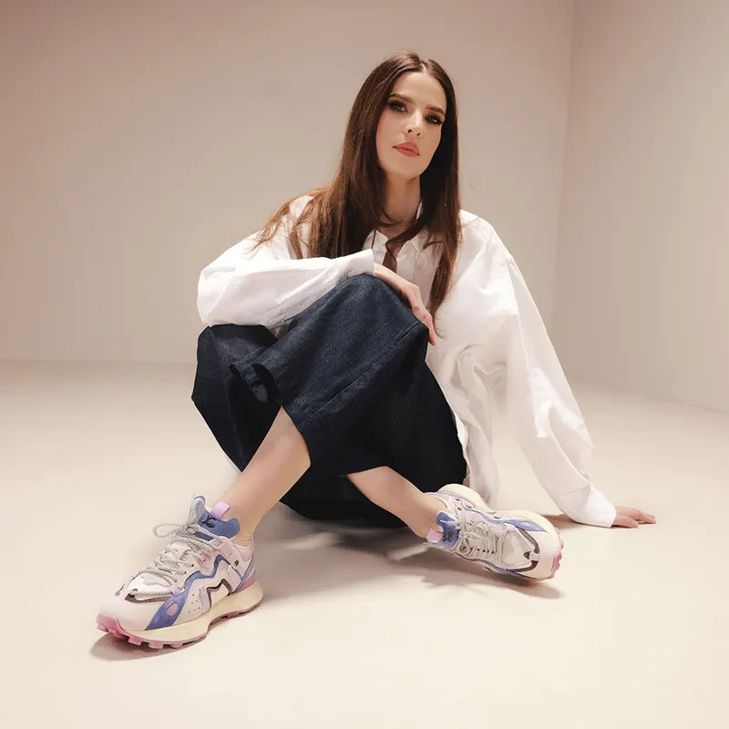 Sneakers femei Luca di Gioia multicolori din piele întoarsă și textil 1291DP1110VLI — imaginea 2