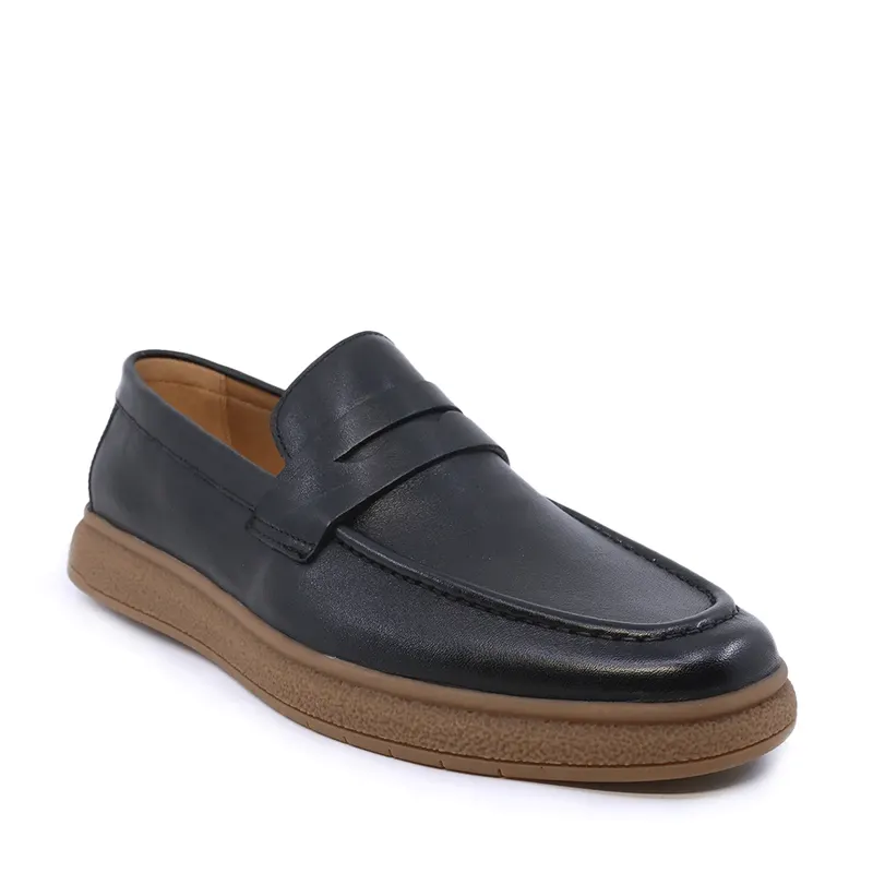 Mocasini bărbați Enzo Bertini negri din piele 1781BM5100N — imaginea 2