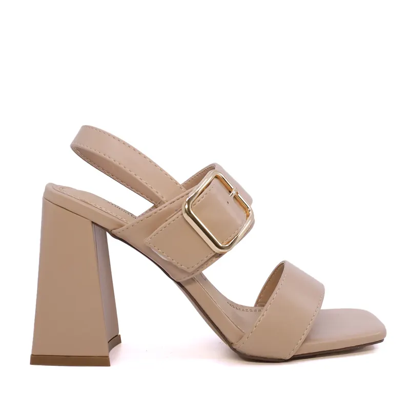 Sandale femei Solo Donna bej cu toc înalt 2547DS8531BE
