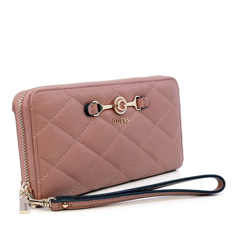 Portmoneu femei Guess Frances roz cu logo frontal 912DPUSWQG2241146RO — imaginea 2