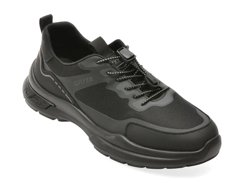 Pantofi sport GRYXX negri, 19081, din material textil