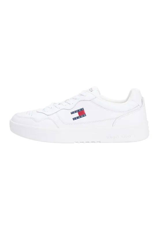 Pantofi sport din piele cu garnituri contrastante - Alb optic