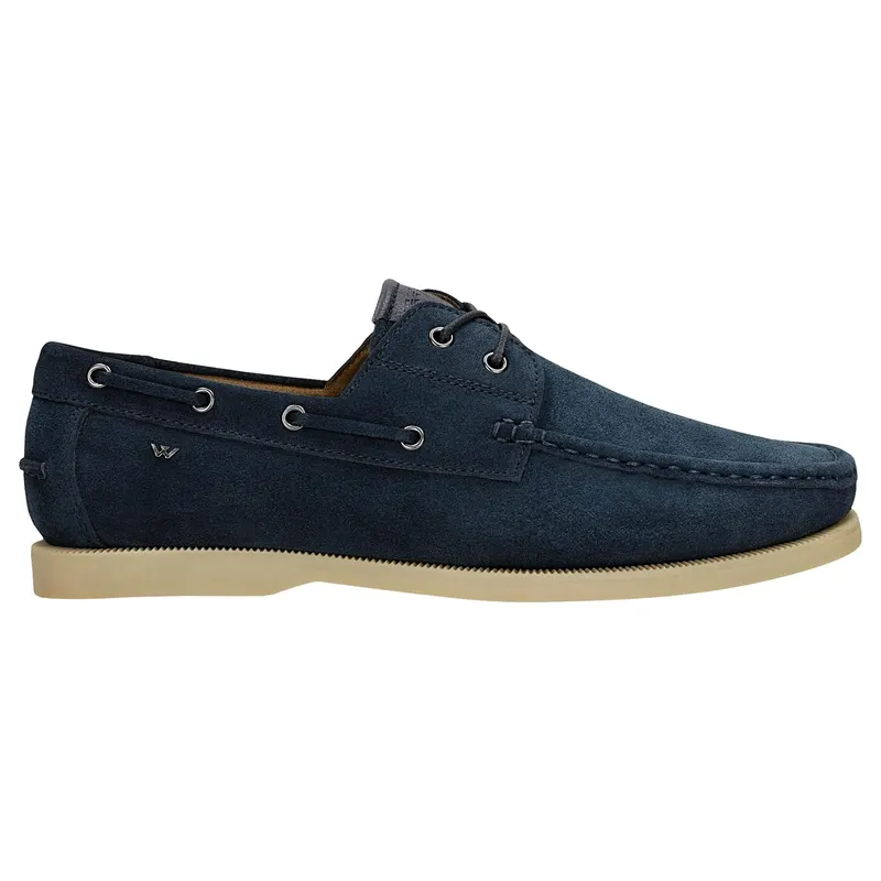 Mocasini bărbați bleumarin în stil nautic