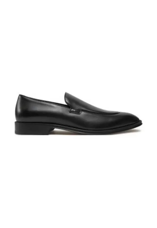 Pantofi barbatesti - piele naturala - negru - design elegant - talpa solida