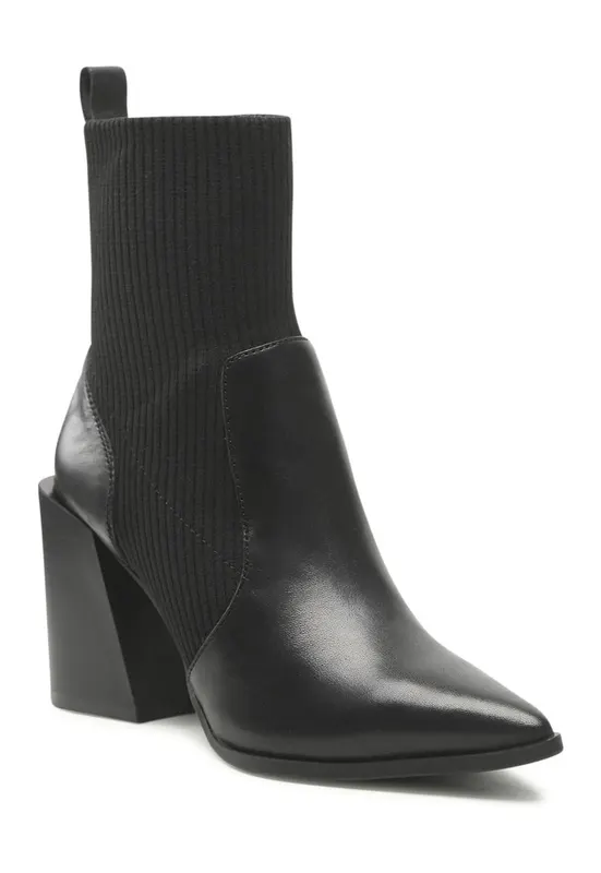 Botine dama - piele naturala - negru -