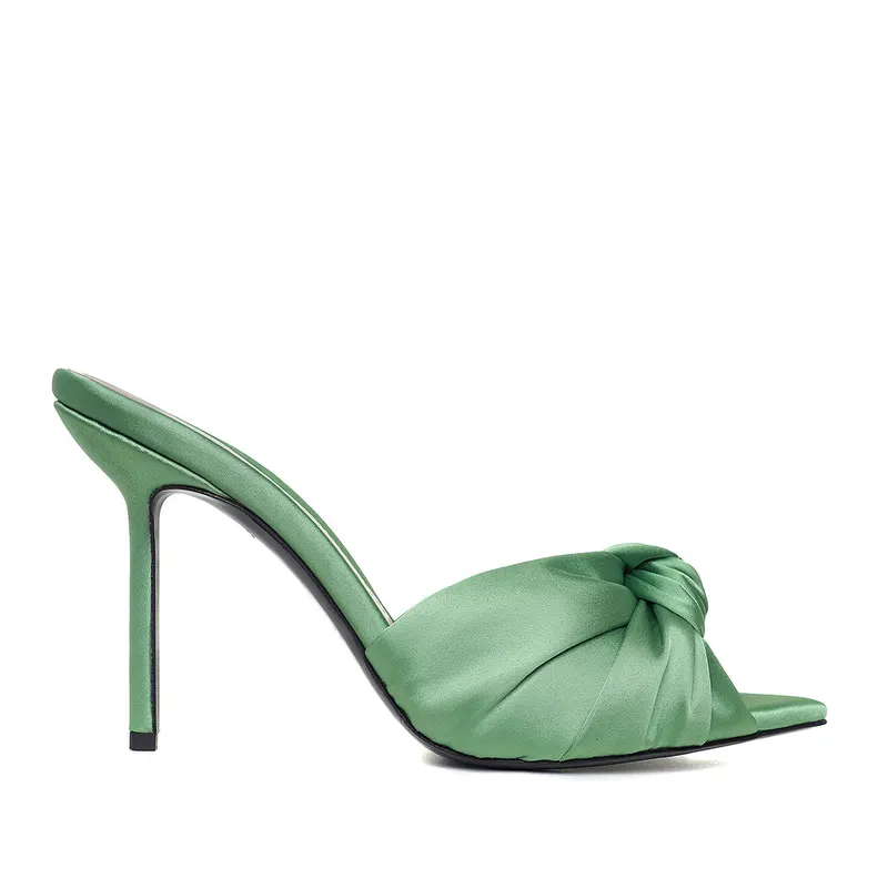 Saboti Sofia Satin, Verde-Salvie - Premium Collection