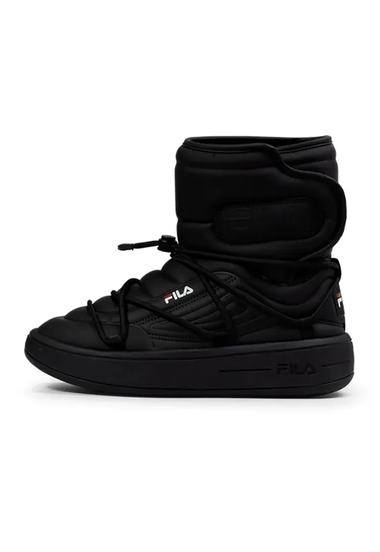 Ghete flatform cu logo - Negru