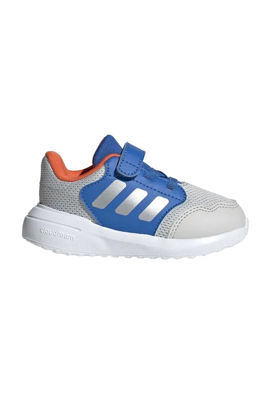 Pantofi sport Tensaur Run 3.0 cu velcro - Gri deschis/Albastru royal