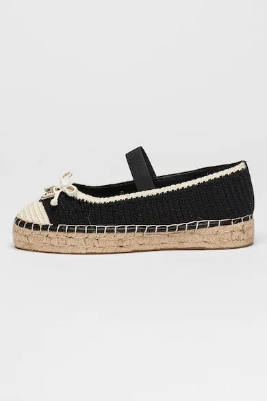 Pantofi loafer din material textil cu elastic - Maro nisip