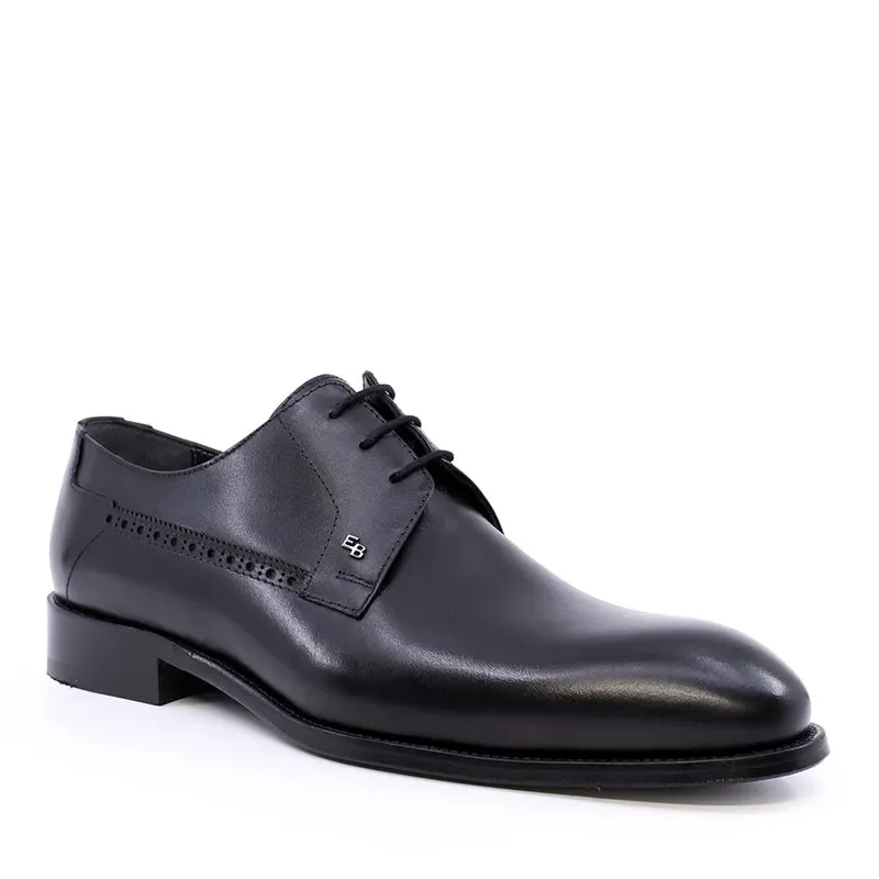 Pantofi derby bărbați Enzo Bertini Premium Collection negri din piele naturală 3389BP1425N — imaginea 2