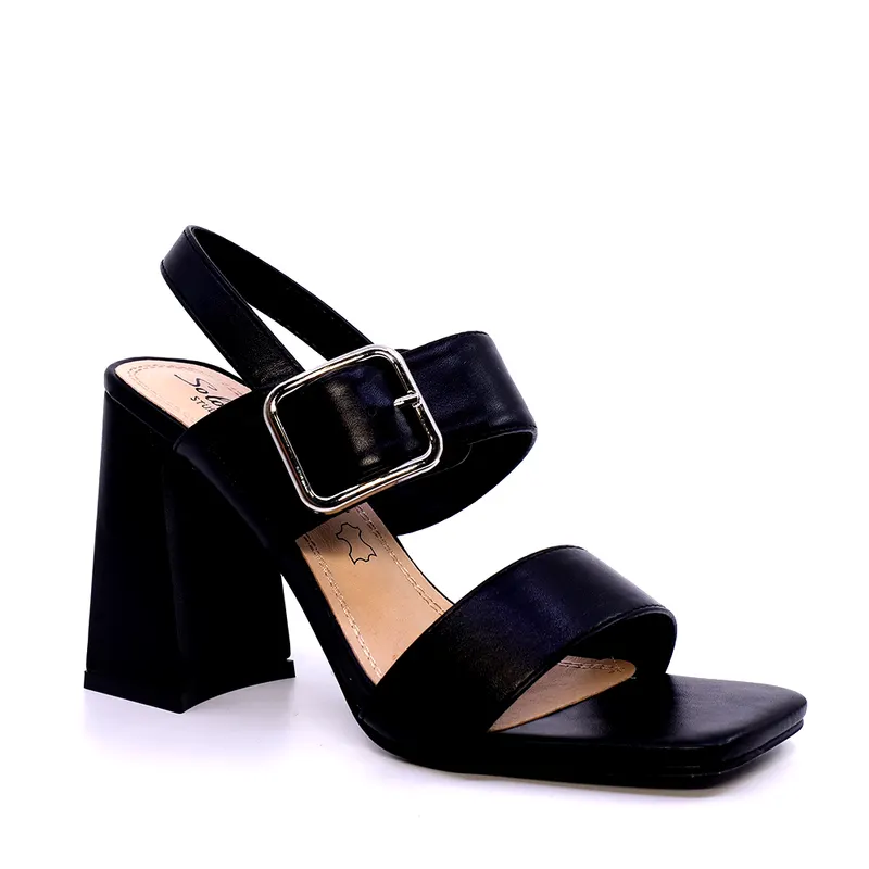 Sandale femei Solo Donna negre cu toc înalt 2547DS8531N — imaginea 2