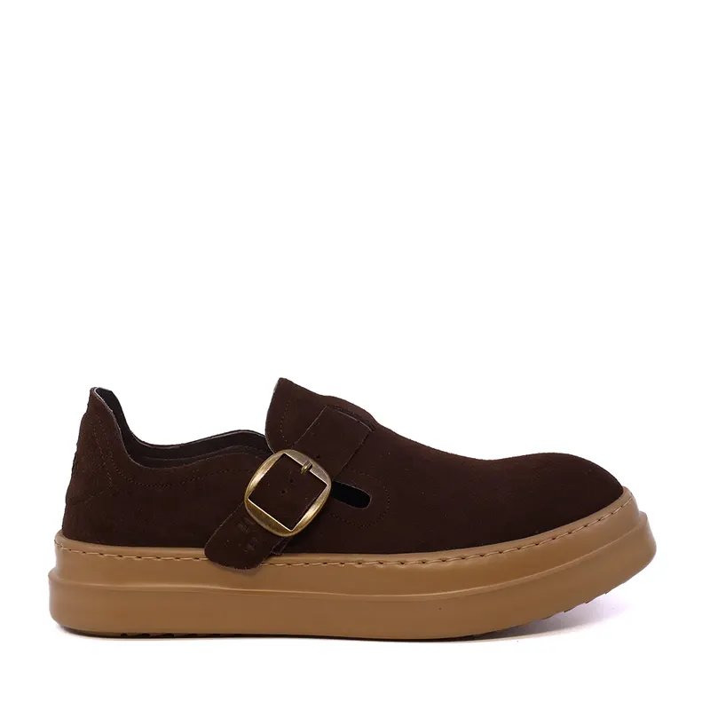 Pantofi ușori bărbați Enzo Bertini Premium Collection maro din piele întoarsă 1641BP250346VM