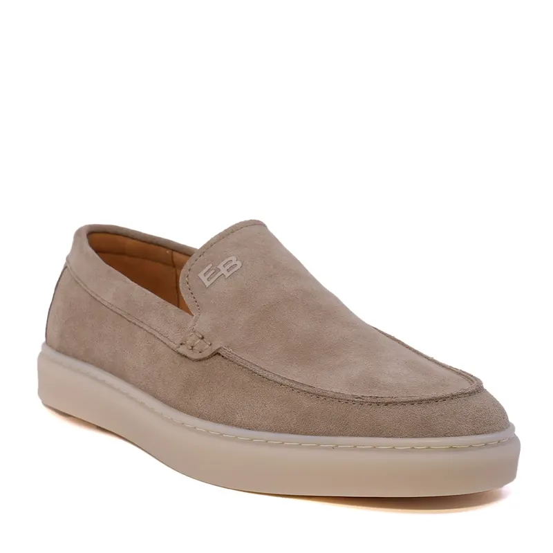 Mocasini bărbați Enzo Bertini Premium Collection bej din piele întoarsă 1641BM232210VBE — imaginea 2