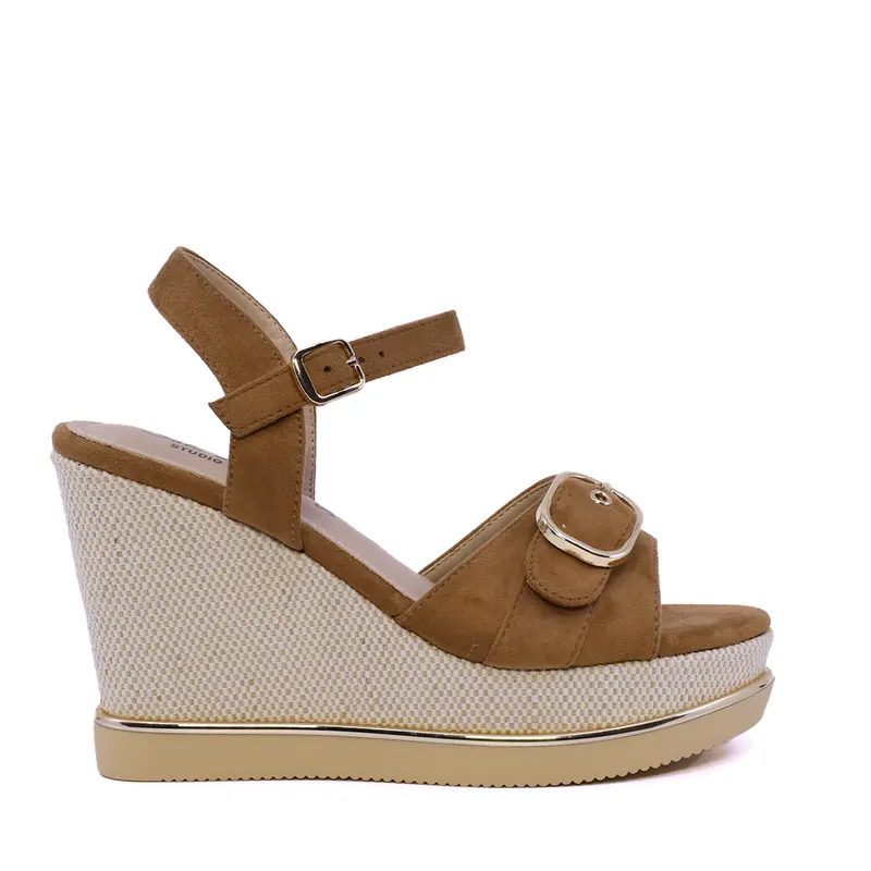Sandale cu platformă femei Solo Donna maro 2541DS6463VM