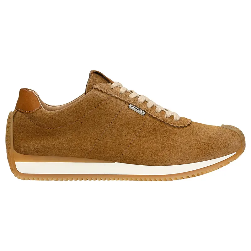 Sneakers bej din piele split întoarsă