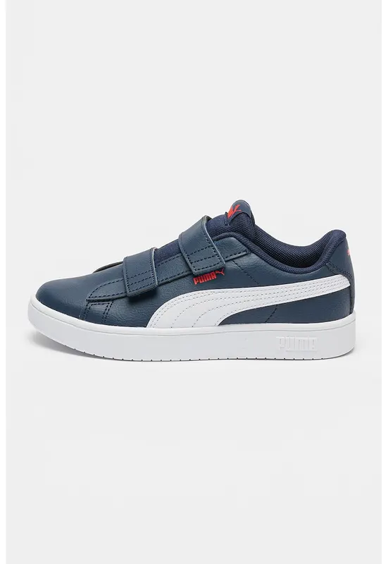 Pantofi sport Rickie Classic cu velcro - Alb/Bleumarin