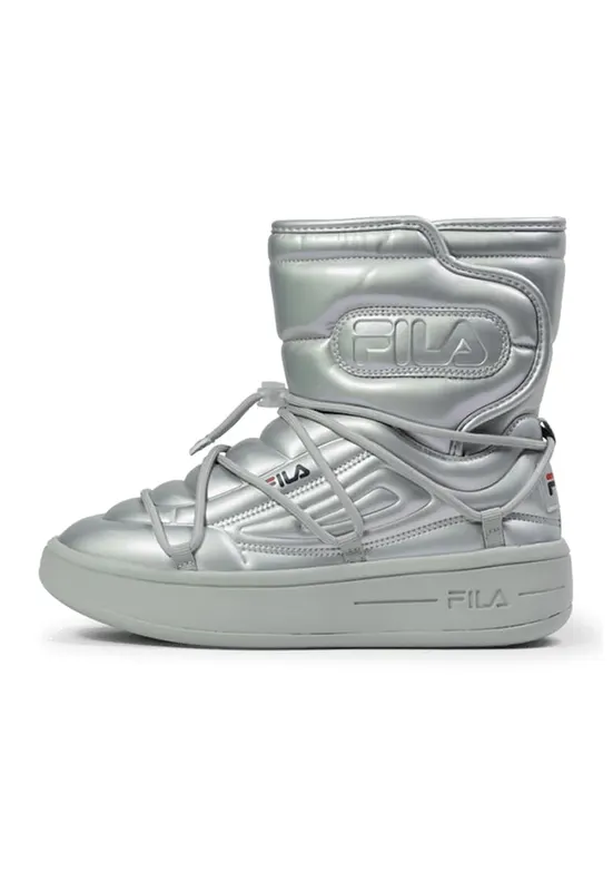 Ghete flatform cu logo - Argintiu