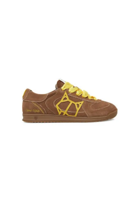 Pantofi sport dama din piele naturala - Maro