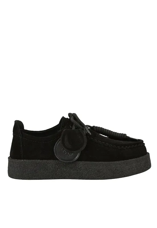 Tenisi casual - dama - T003 negru - piele nabuc - Negru