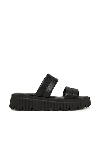 Slapi dama - 1-27208-44 - Piele naturala - Negru - Negru