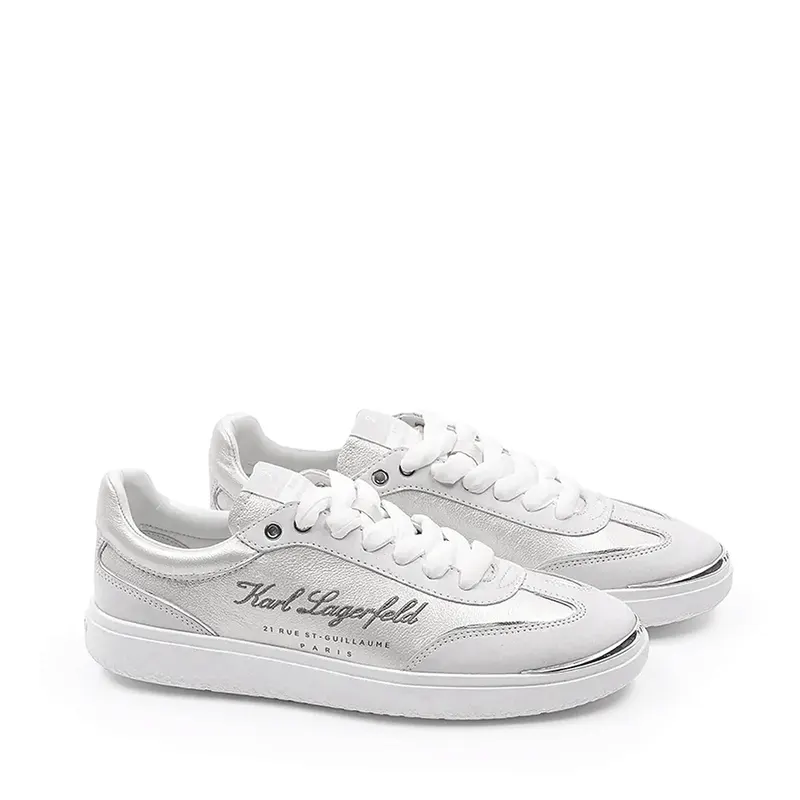 Sneakers femei Karl Lagerfeld Atlas Hotel Kapri Lo Lace albi din piele 2059DP63822A — imaginea 2