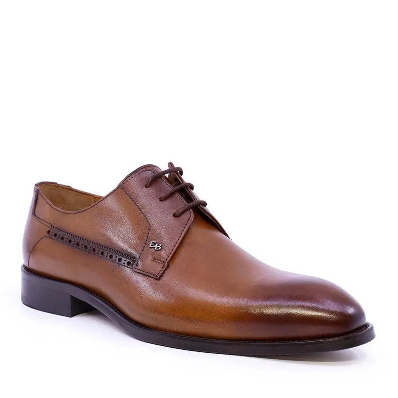 Pantofi derby bărbați Enzo Bertini Premium Collection cognac din piele naturală 3389BP1425CO — imaginea 2