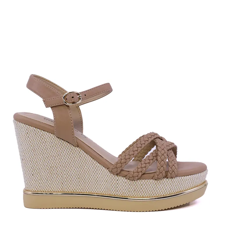 Sandale cu platformă femei Solo Donna bej închis 2541DS6416BE