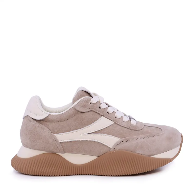 Sneakers femei bej din piele 3742DP307VBE