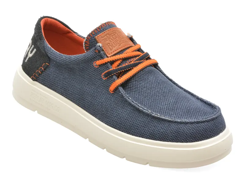 Mocasini REPLAY bleumarin, MZ8G01T, din material textil
