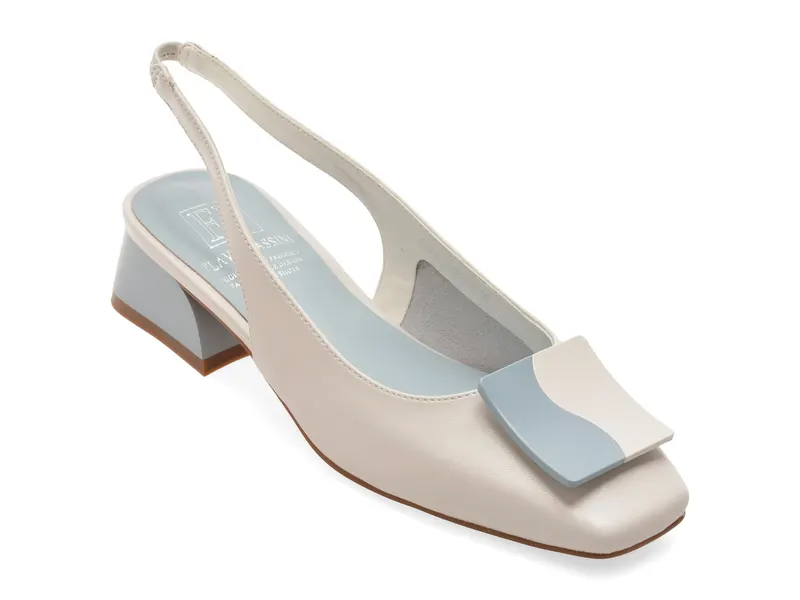 Pantofi eleganti FLAVIA PASSINI albi, 1147, din piele naturala